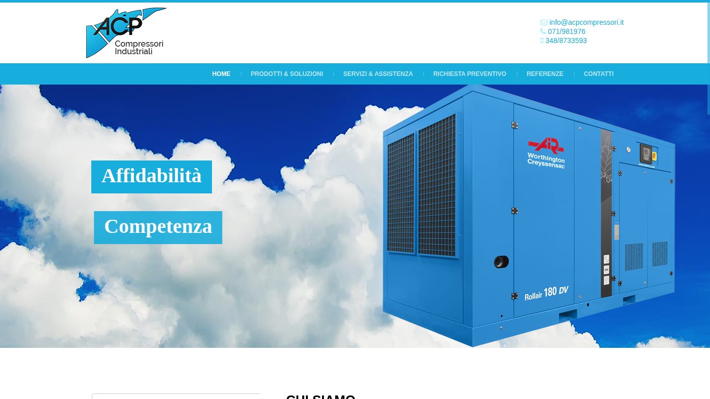 The home page of acpcompressori.it
