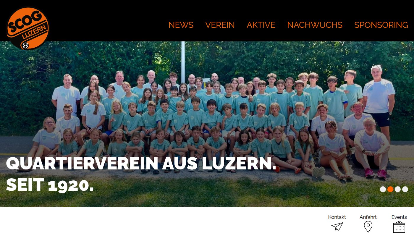 The home page of scog.ch