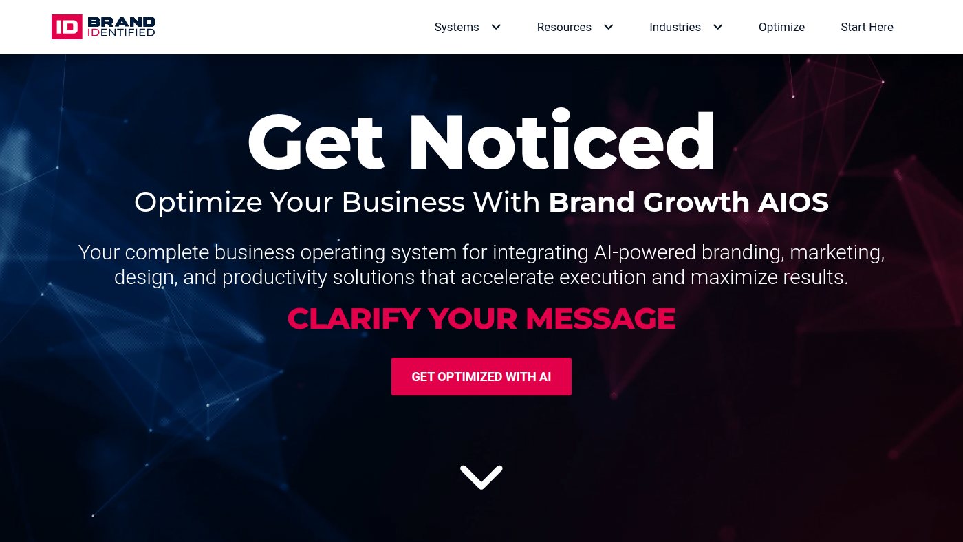 The home page of brandidentified.com