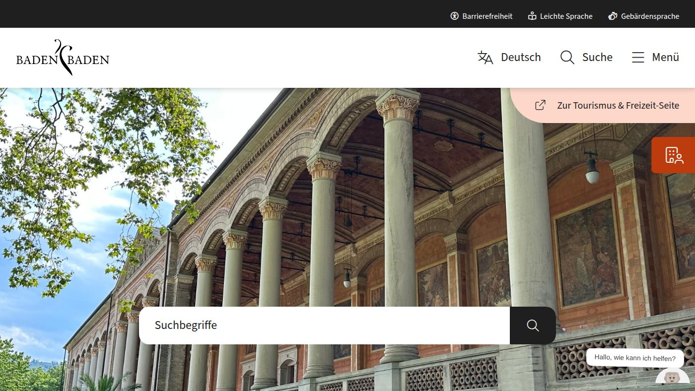 The home page of baden-baden.de