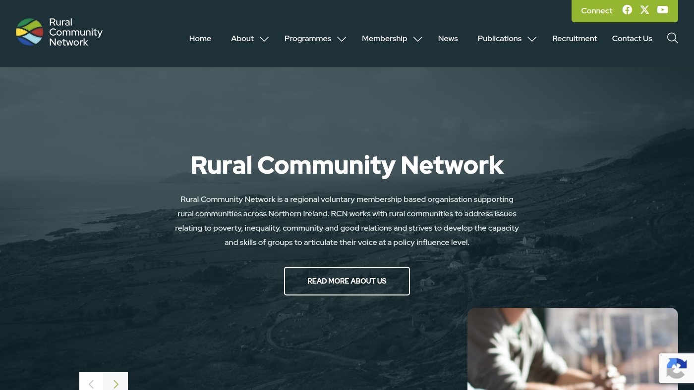 The home page of ruralcommunitynetwork.org