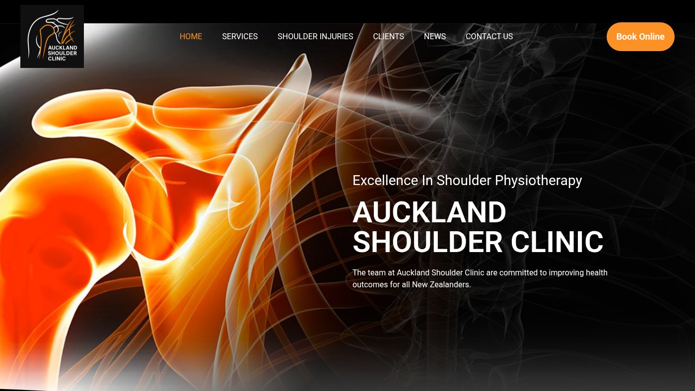 The home page of shoulderphysio.co.nz