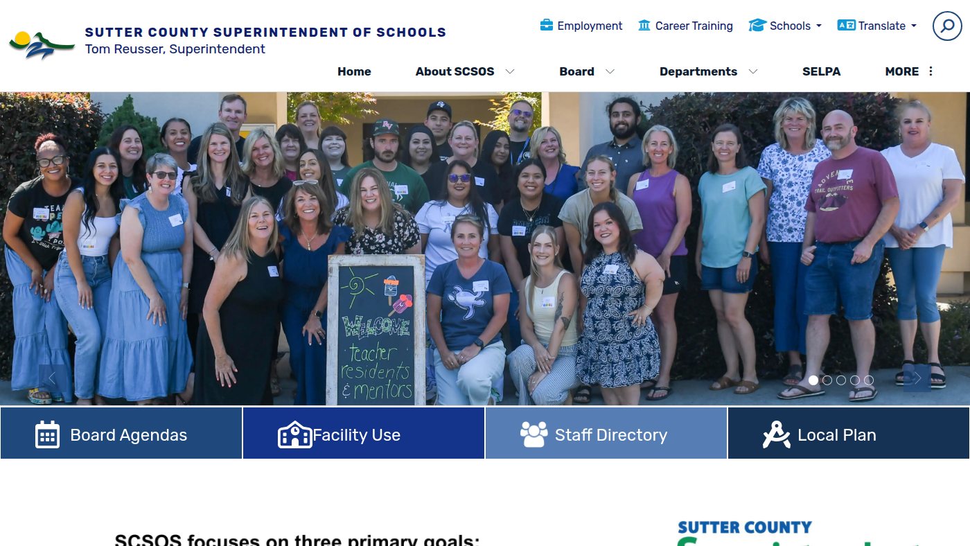 The home page of sutter.k12.ca.us