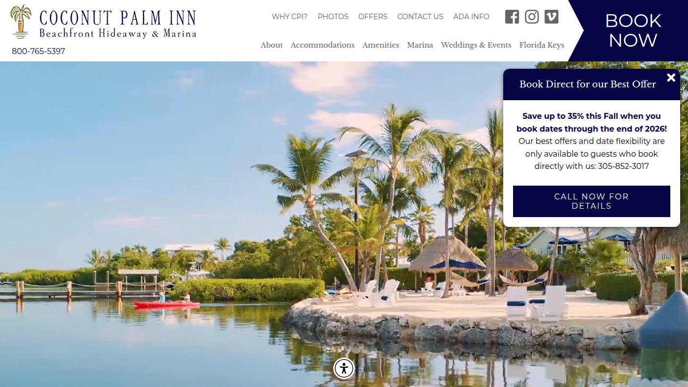 The home page of coconutpalminn.com