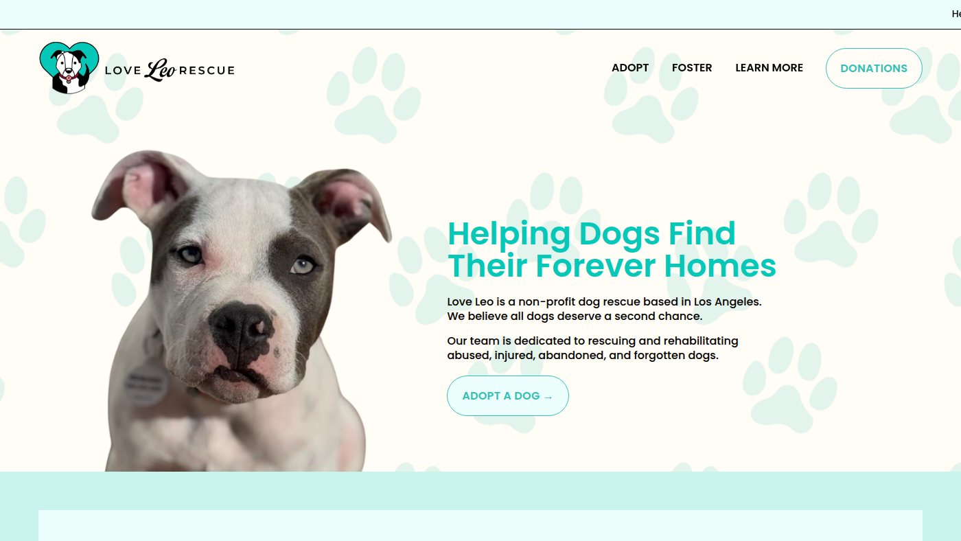 The home page of loveleorescue.org