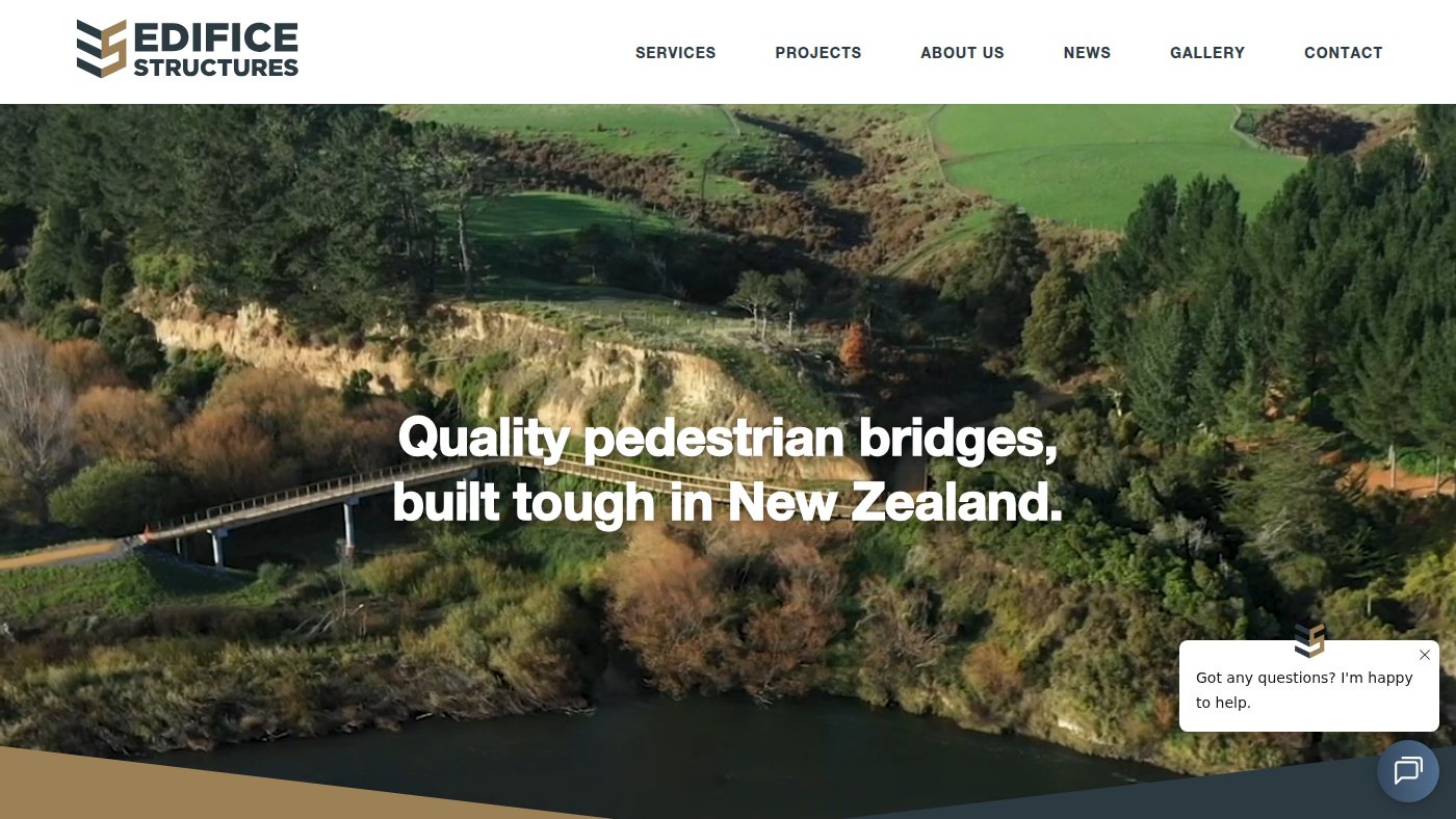 The home page of edifice.co.nz