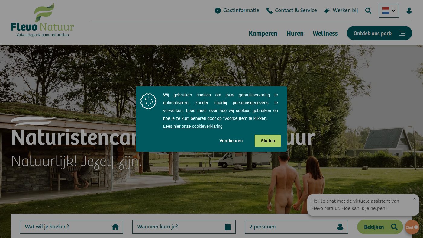 The home page of flevonatuur.nl