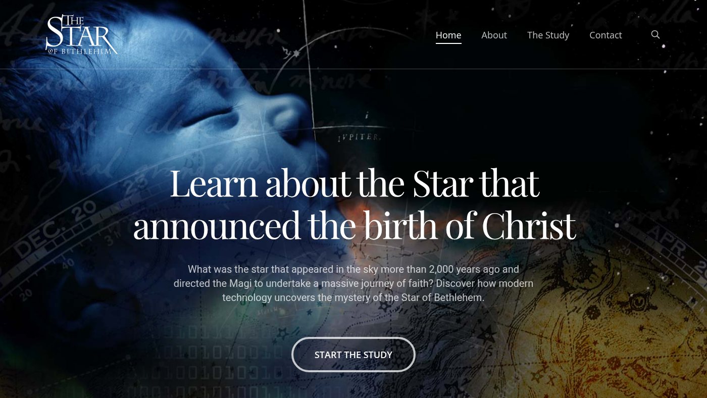 The home page of bethlehemstar.com