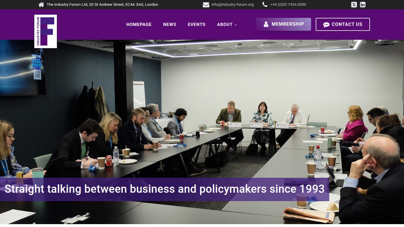 The home page of industry-forum.org