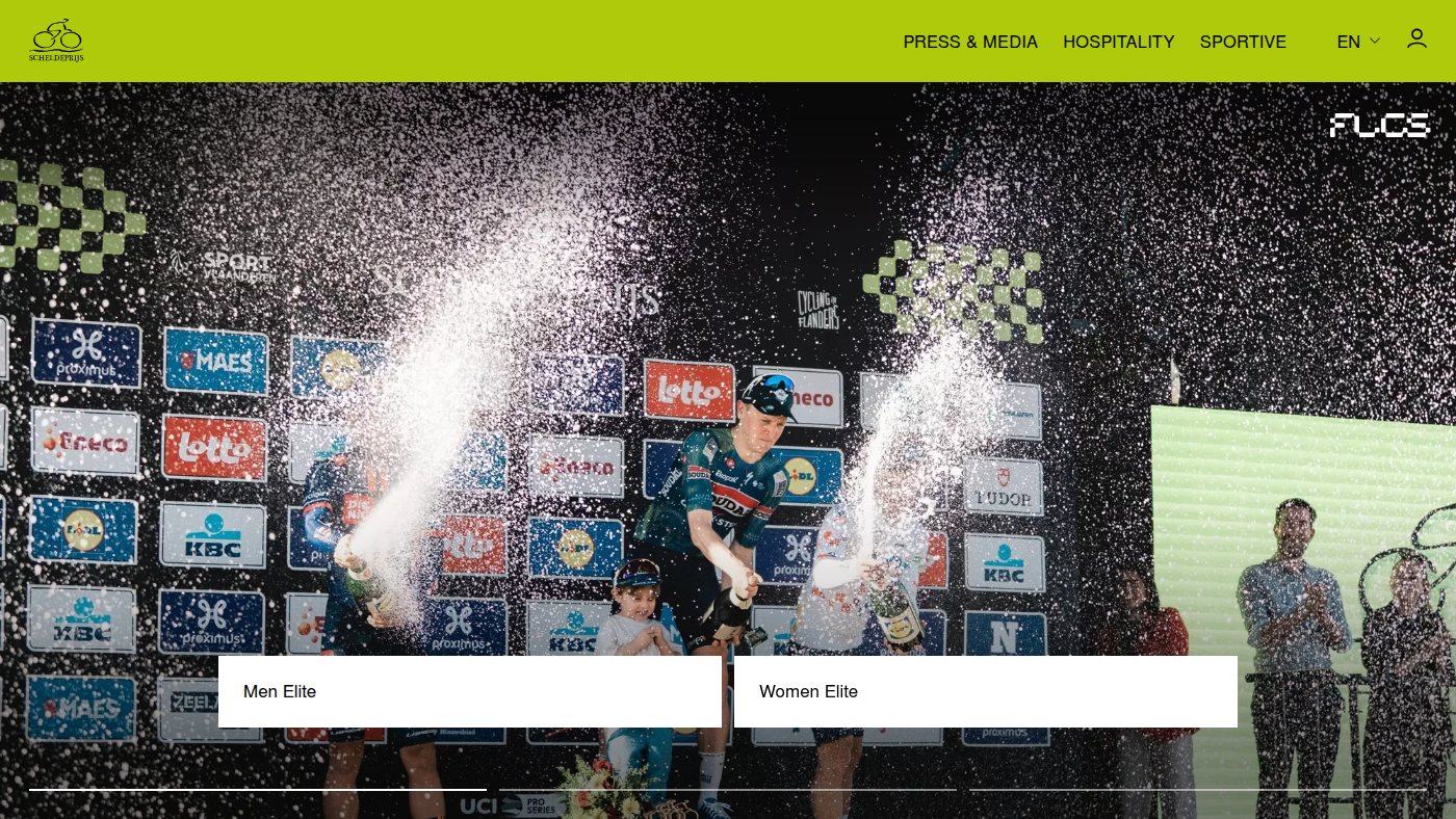 The home page of scheldeprijs.be