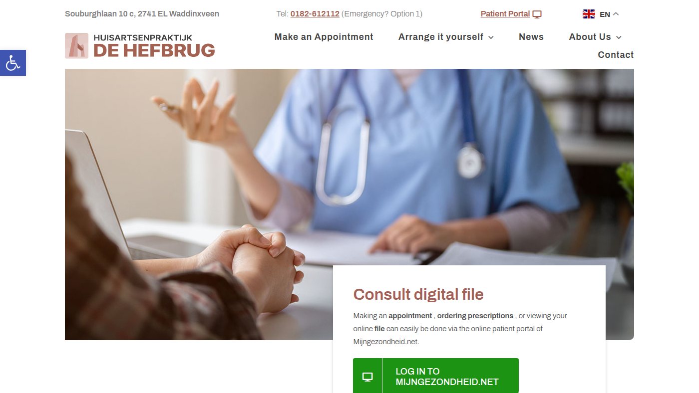 The home page of hapdehefbrug.nl
