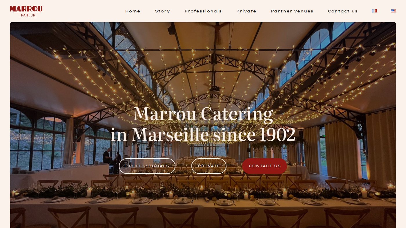 The home page of marroutraiteur.com
