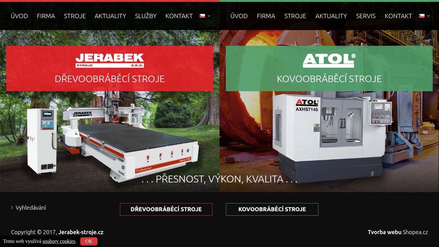 The home page of jerabek-stroje.cz