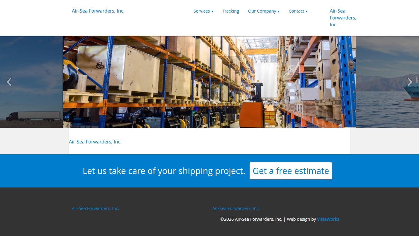 The home page of airseainc.com