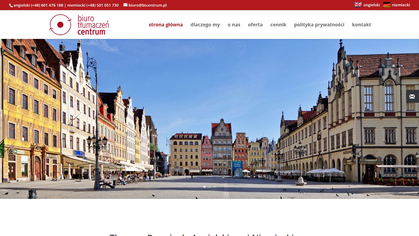 The home page of wroclaw-tlumacz-przysiegly.pl