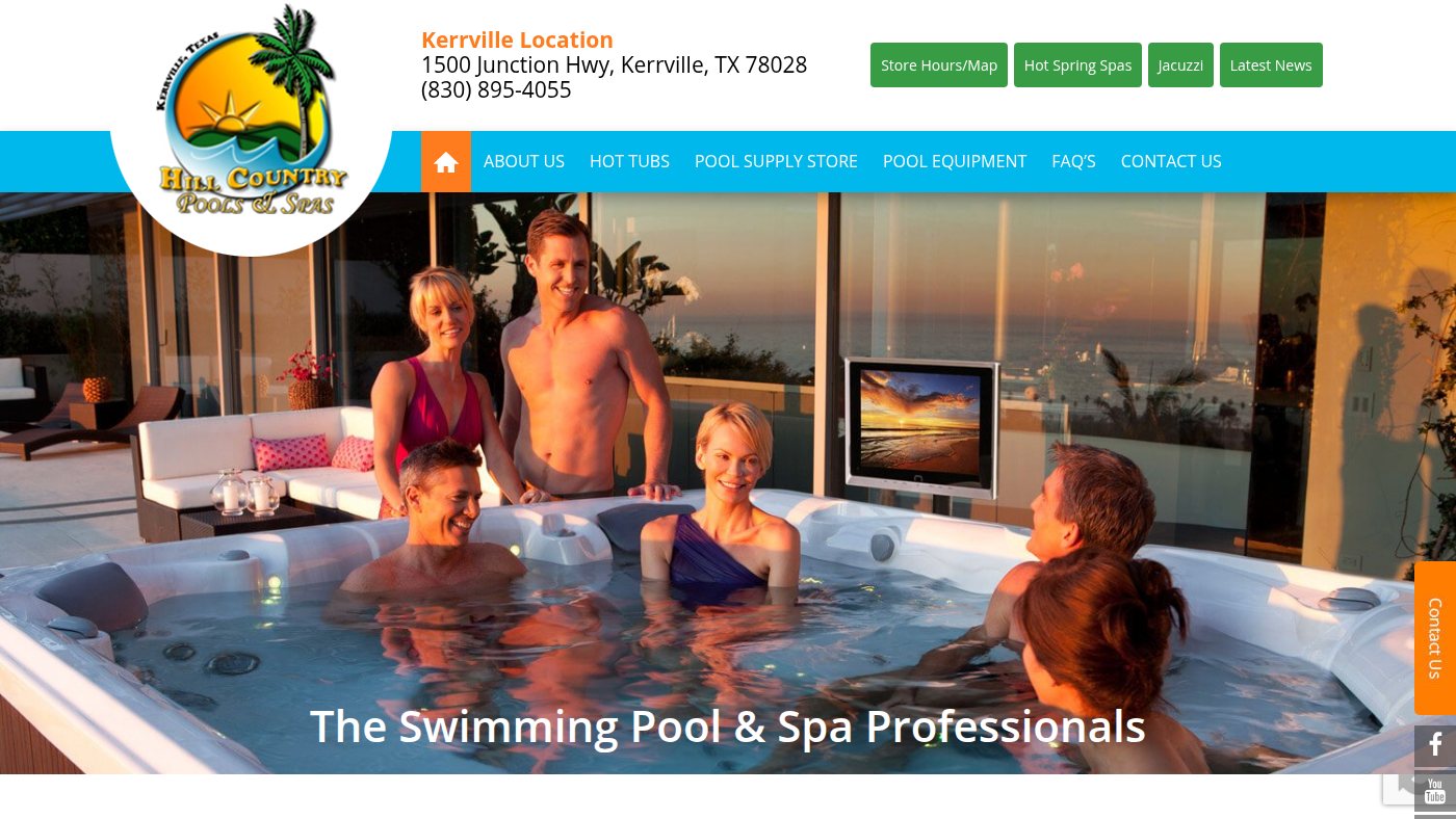 The home page of hillcountrypools.com