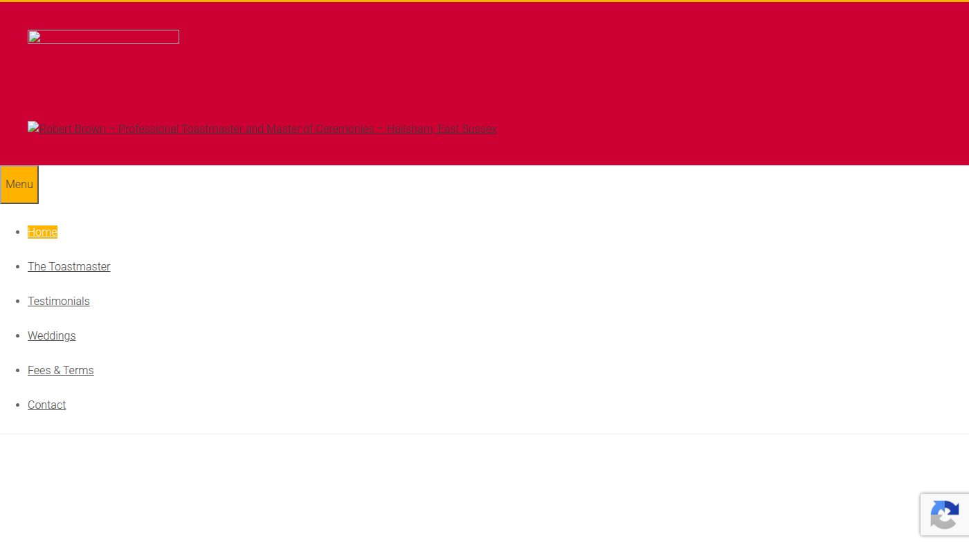 The home page of thetoastmaster.me