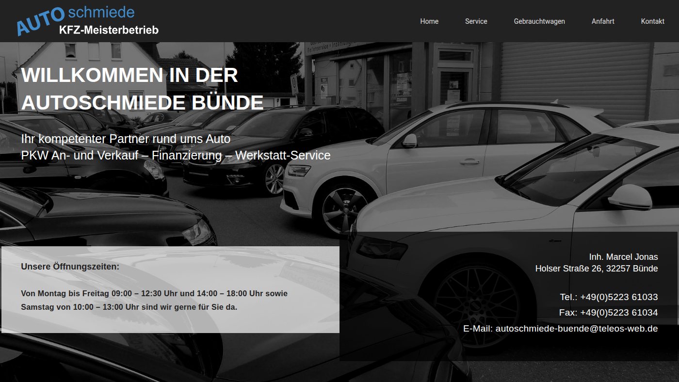The home page of autoschmiede-buende.de