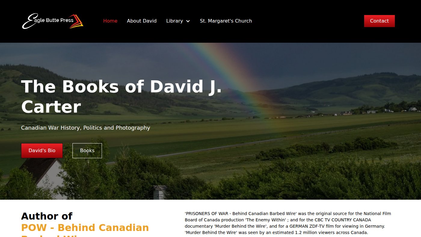 The home page of djcarter.ca