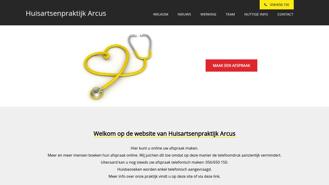 The home page of arcuszwevegem.be