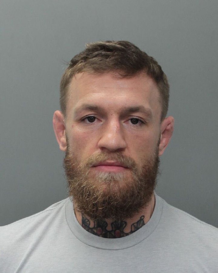 Foto segnaletica di McGregor del marzo 2019