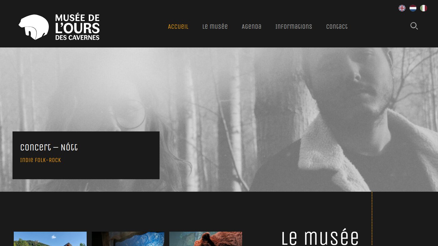 The home page of musee-ours-cavernes.com