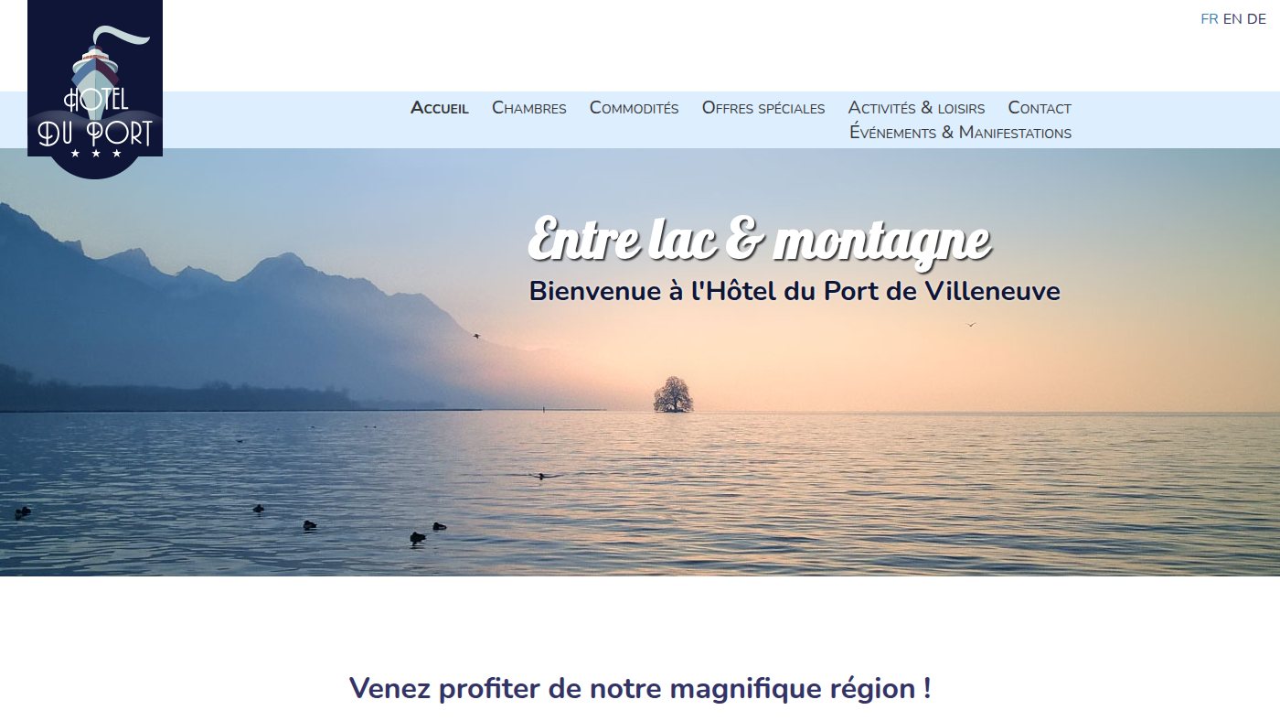 The home page of duport.ch