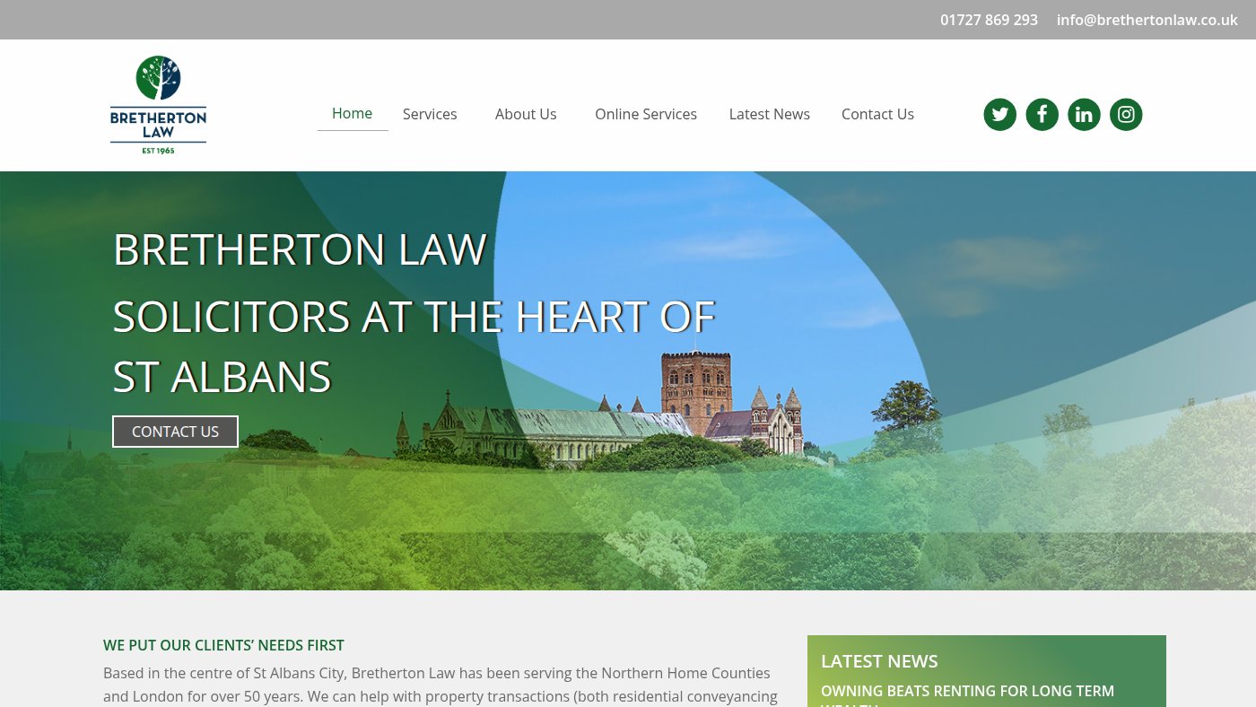 The home page of brethertonlaw.co.uk