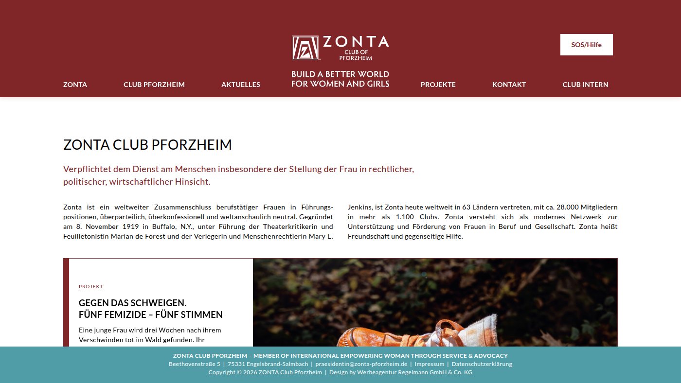 The home page of zonta-pforzheim.de