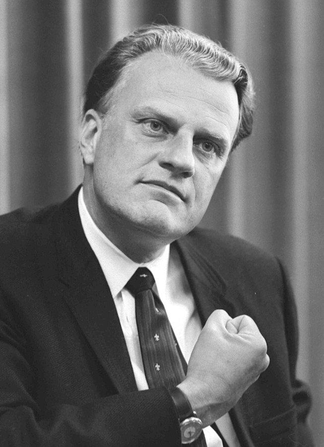 Czarno-biały portret Billy'ego Grahama, 11 kwietnia 1966
