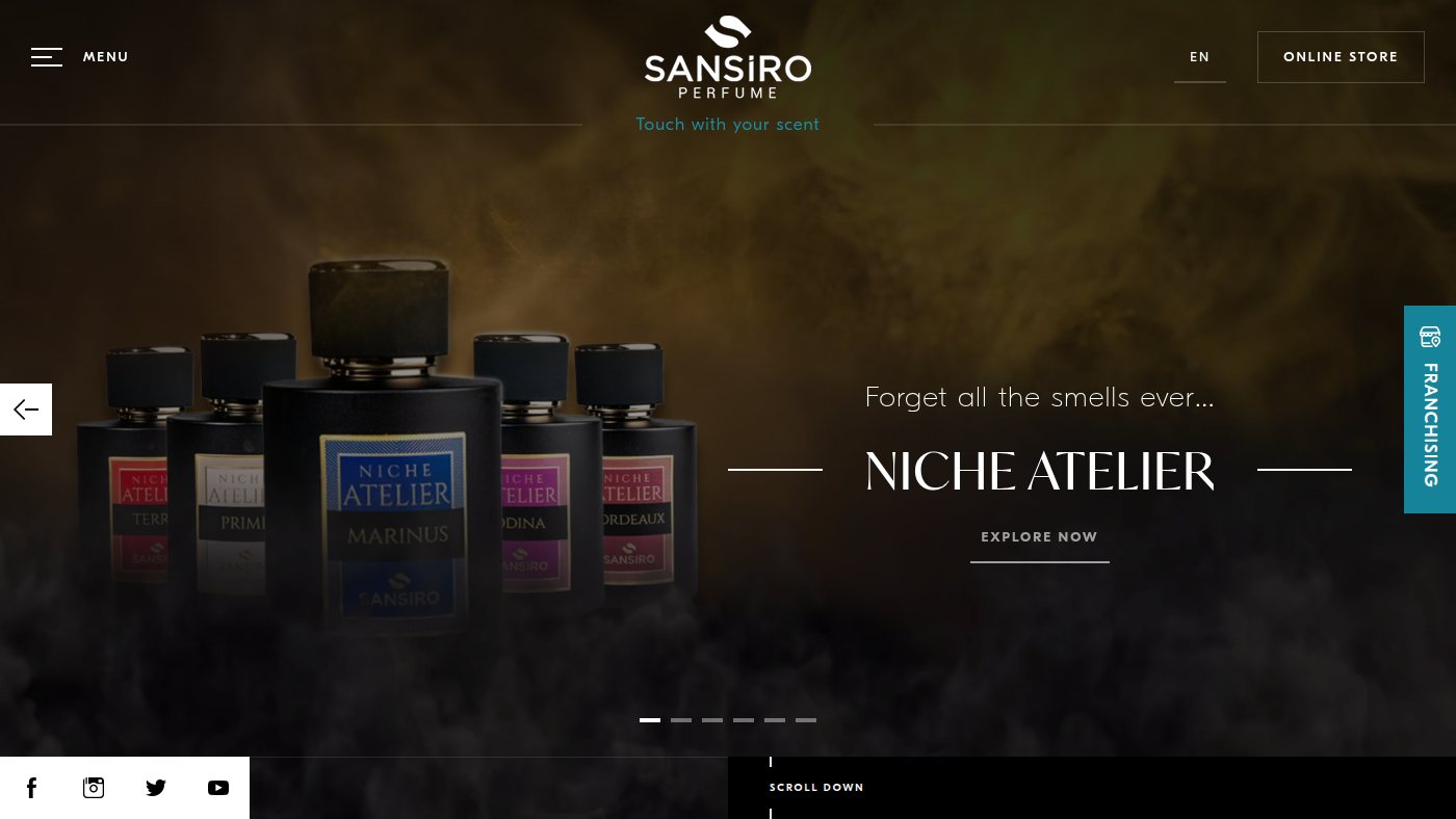 The home page of sansiro.com.tr
