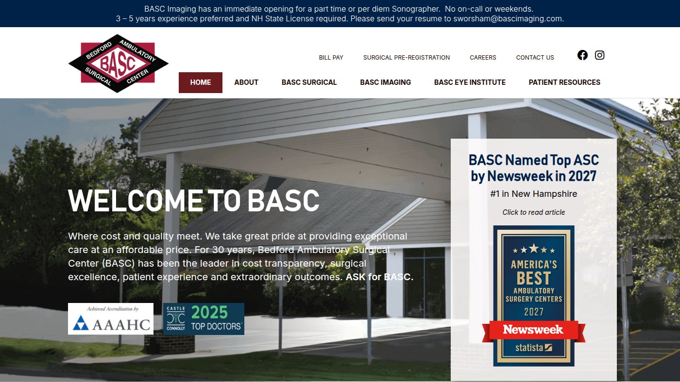 The home page of bascnh.com