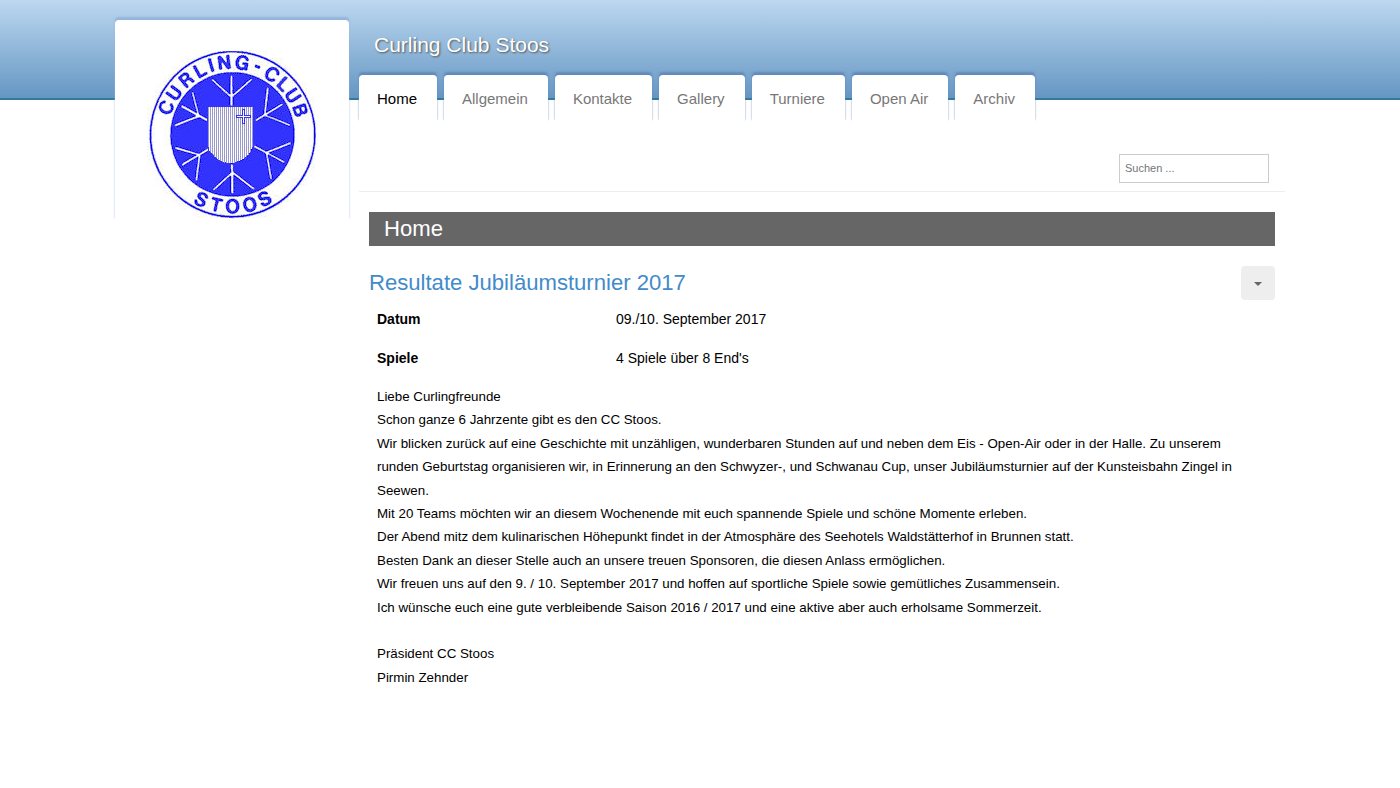 The home page of ccstoos.ch
