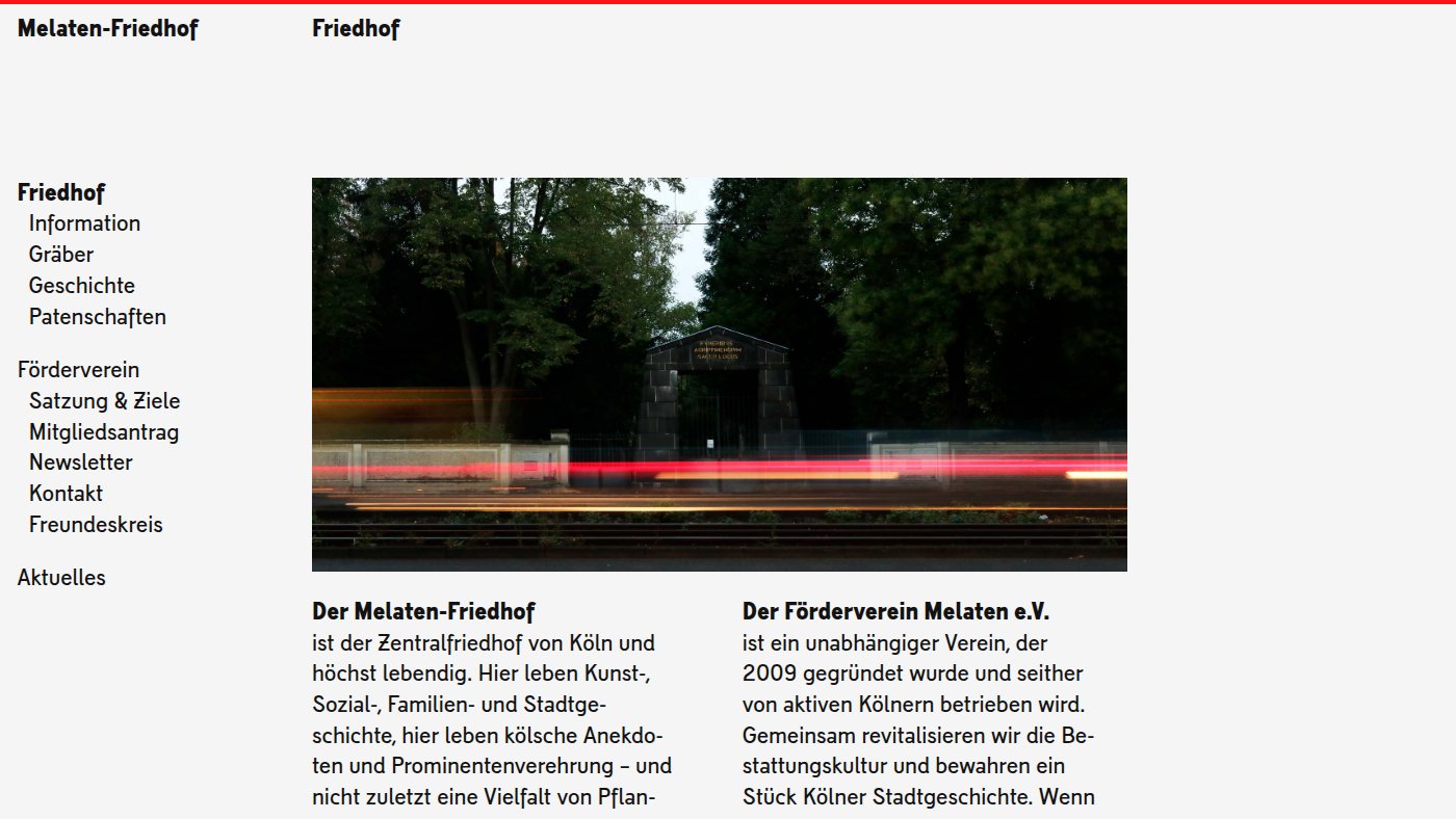 The home page of melatenfriedhof.de