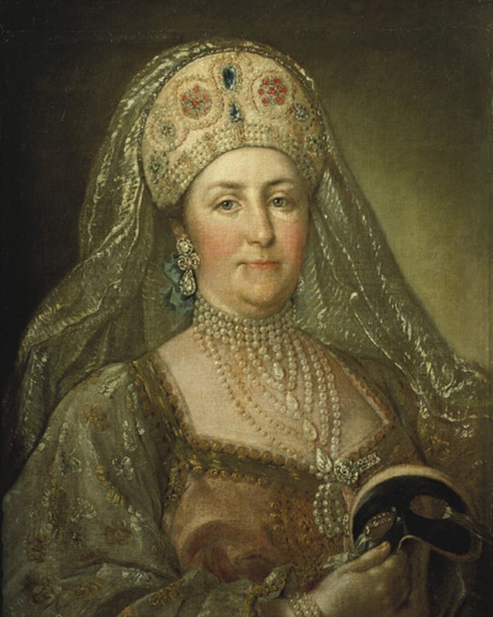 Catherine II in the Russian national costume