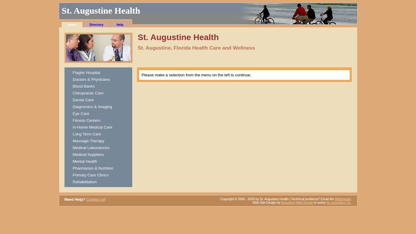 The home page of staugustinehealth.com