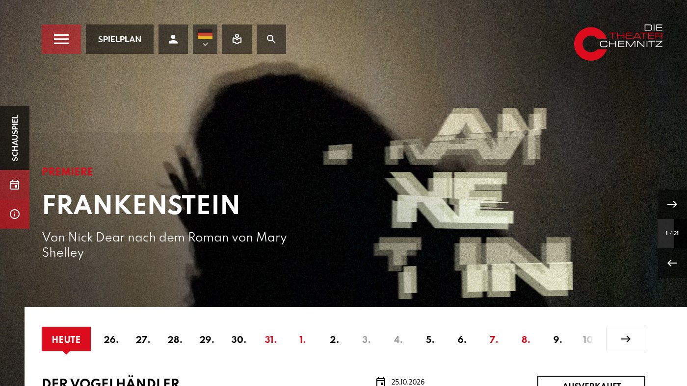 The home page of theater-chemnitz.de