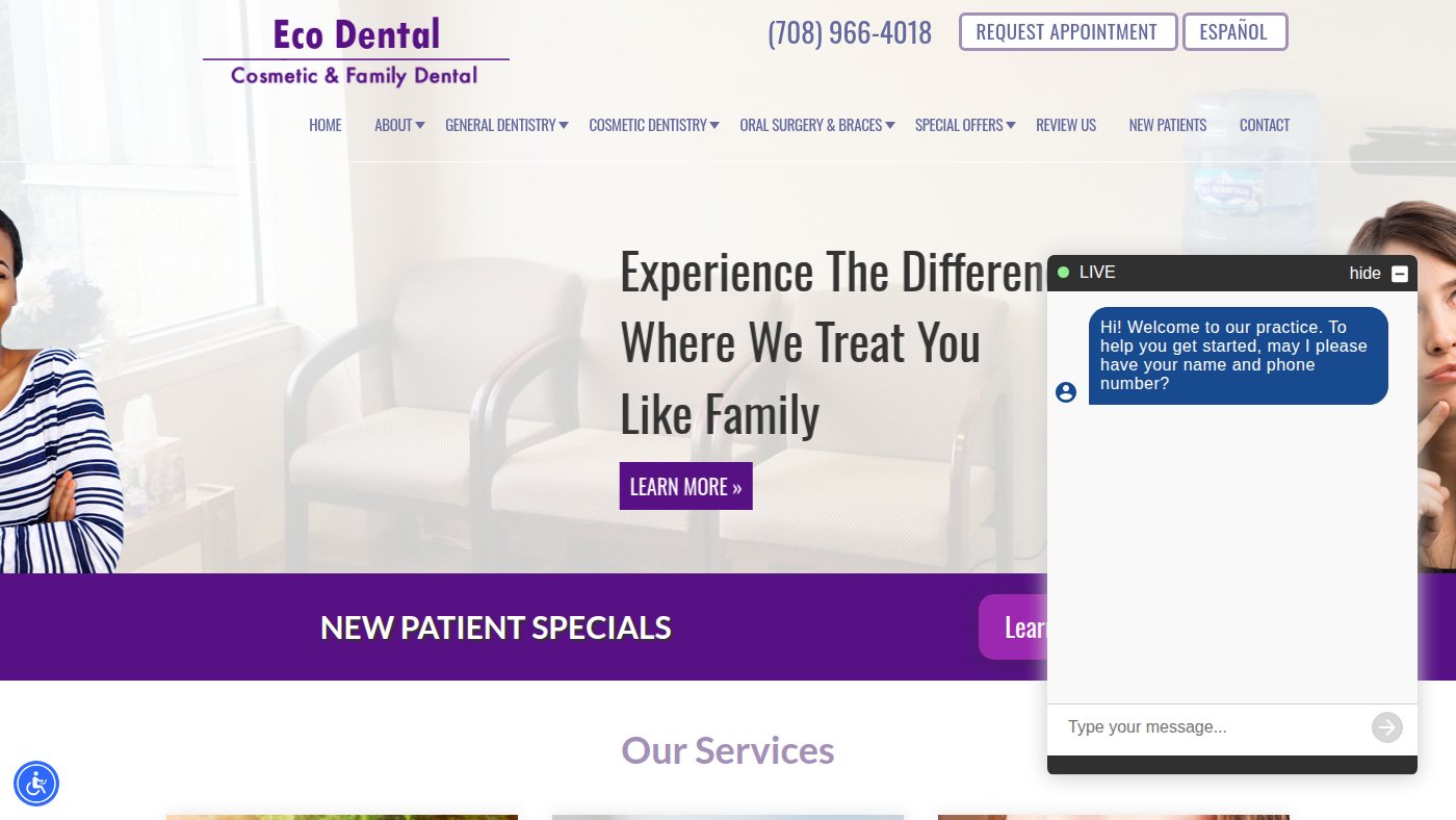 The home page of myecodental.com