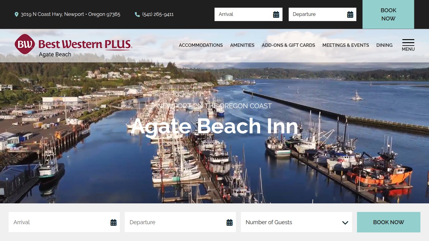 The home page of agatebeachinn.com
