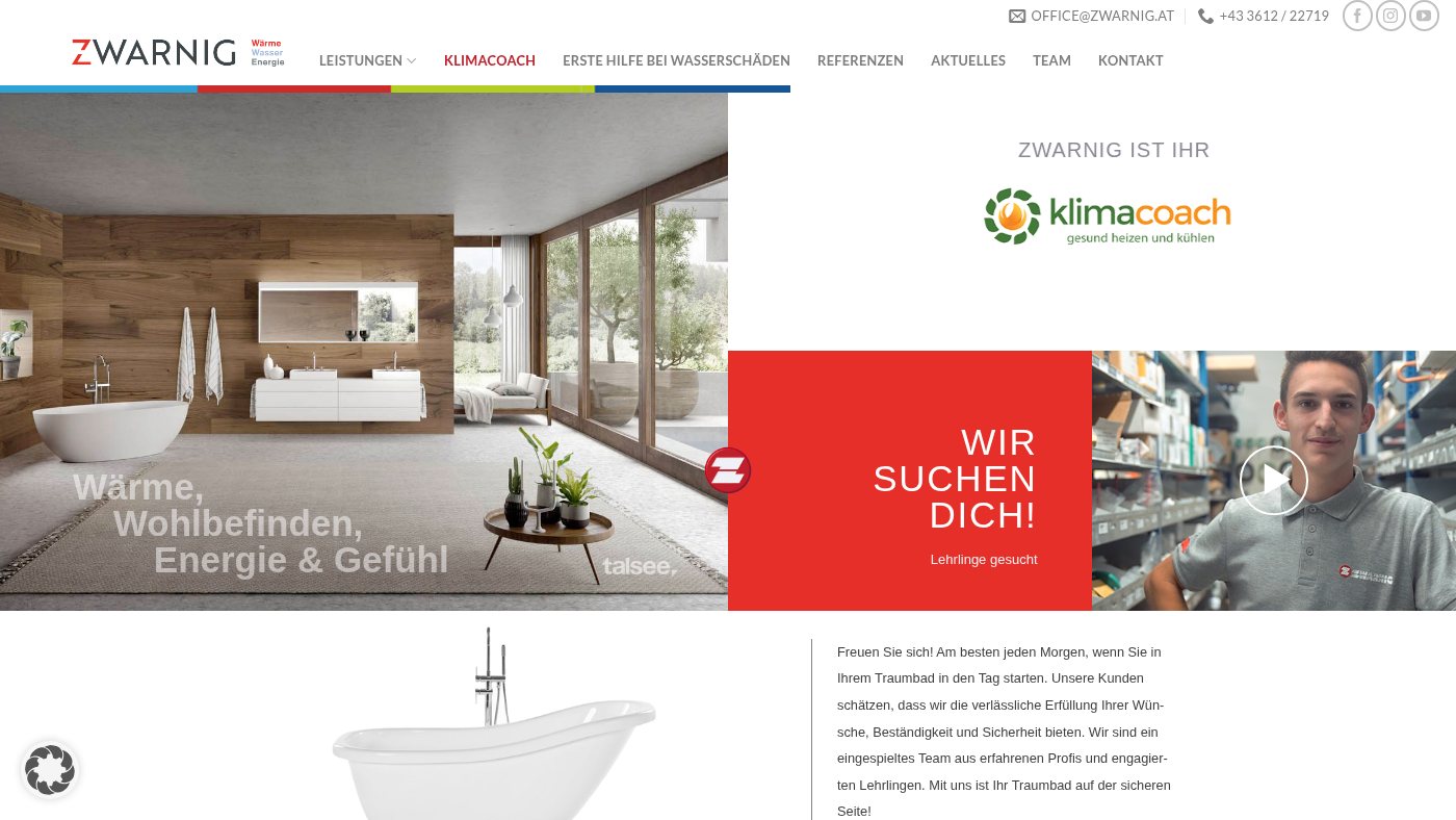 The home page of zwarnig.at