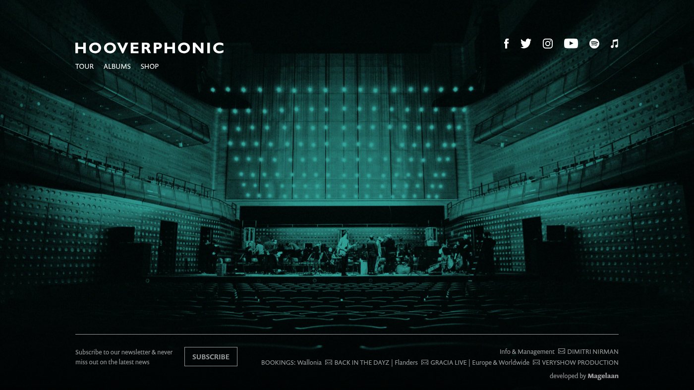 The home page of hooverphonic.com