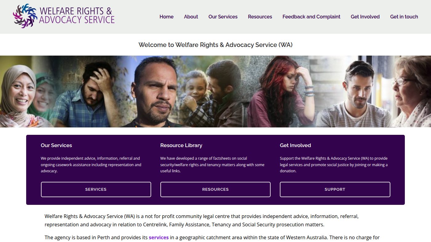 The home page of wraswa.org.au