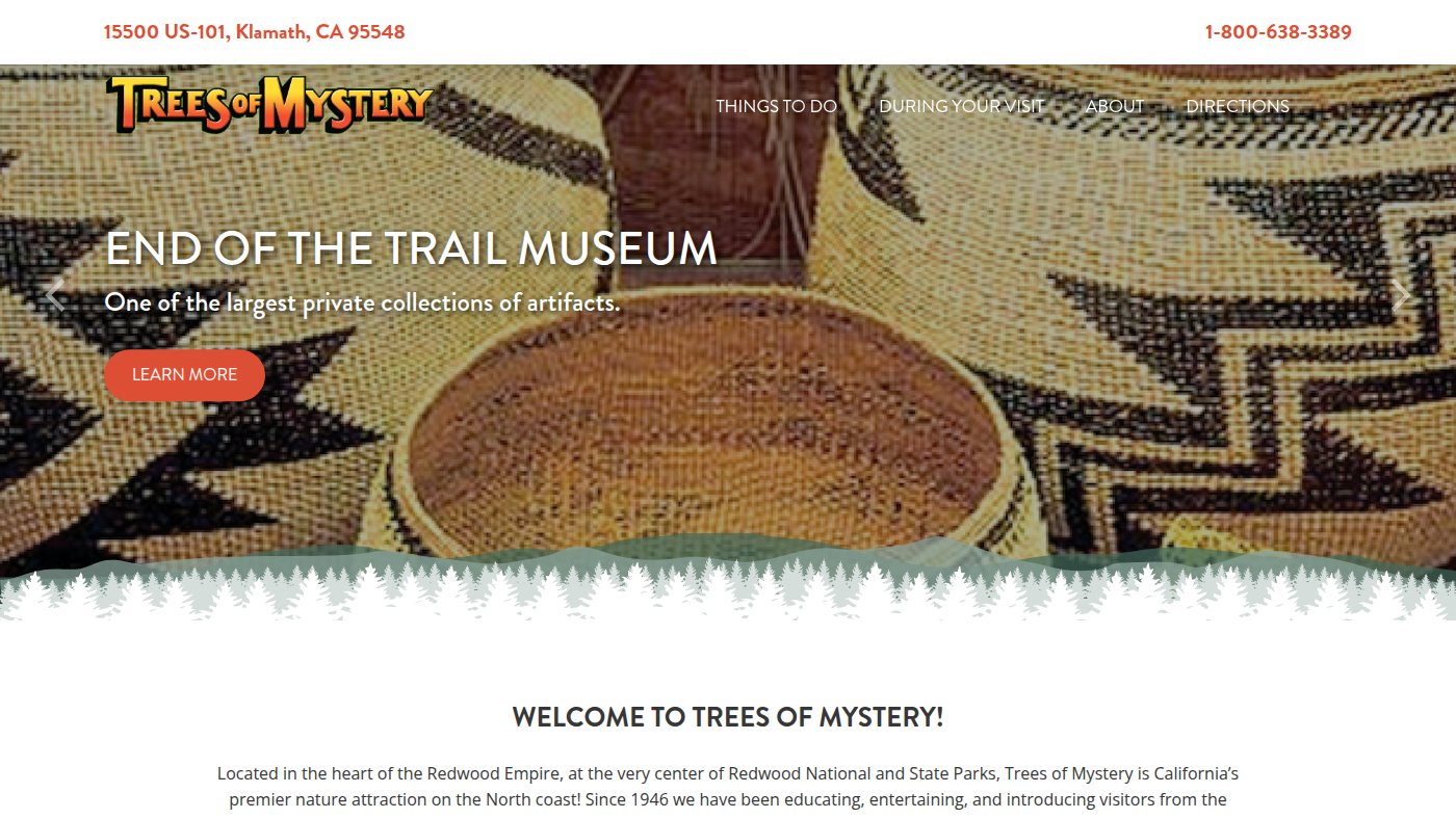 The home page of treesofmystery.net