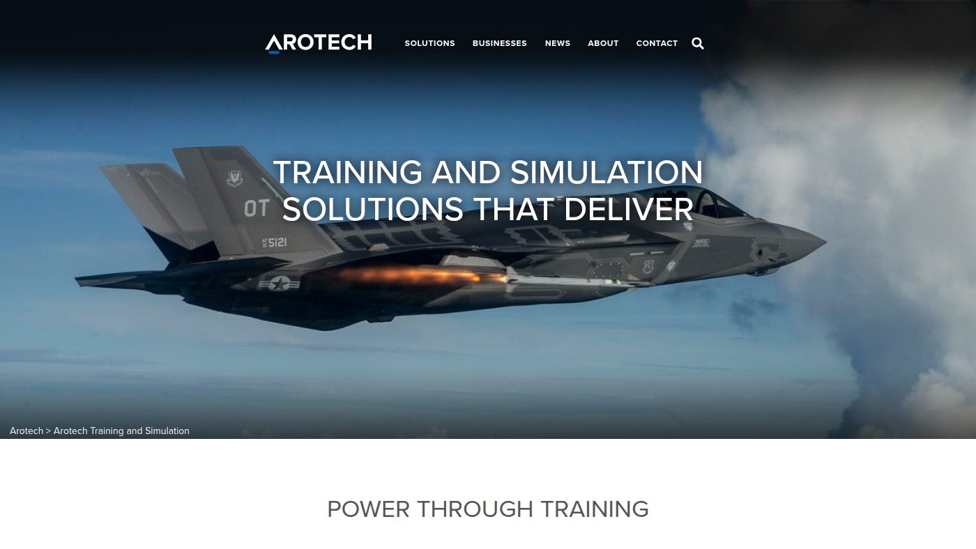 The home page of arotech.com