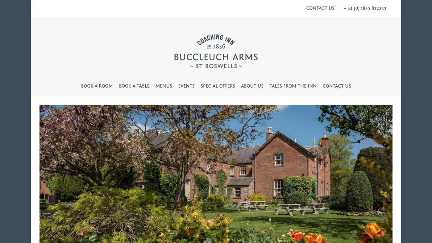 The home page of buccleucharms.com