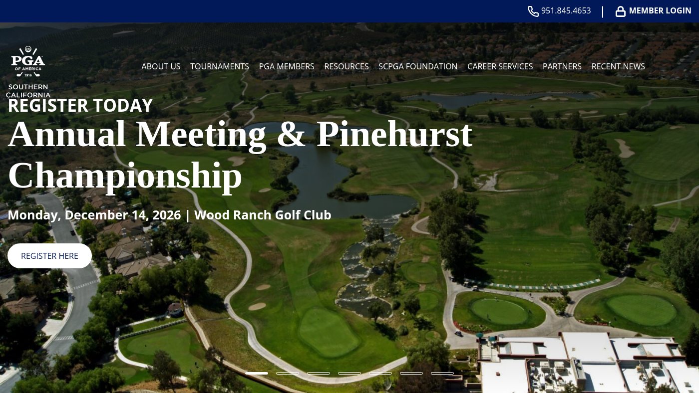 The home page of scpga.com