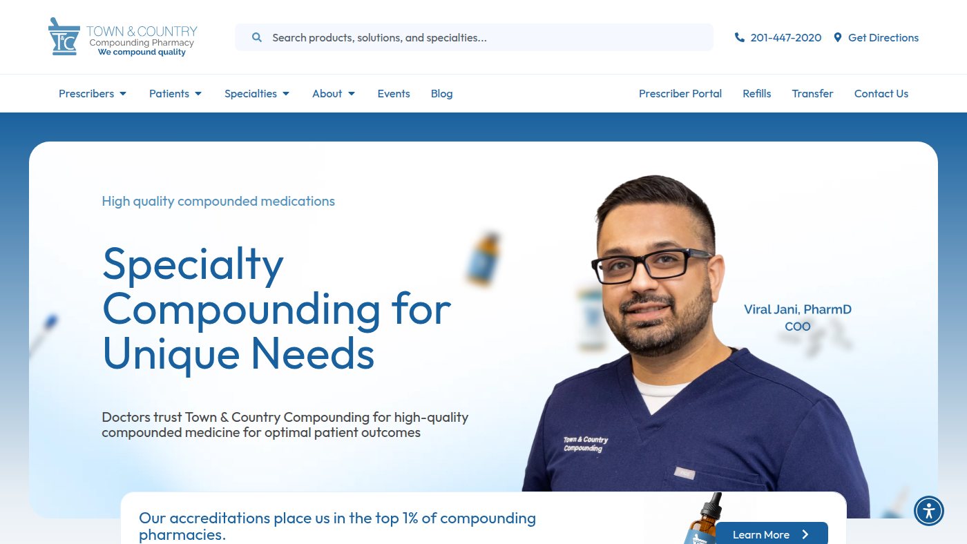 The home page of tccompound.com