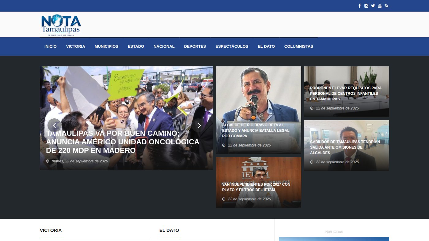 The home page of notatamaulipas.com