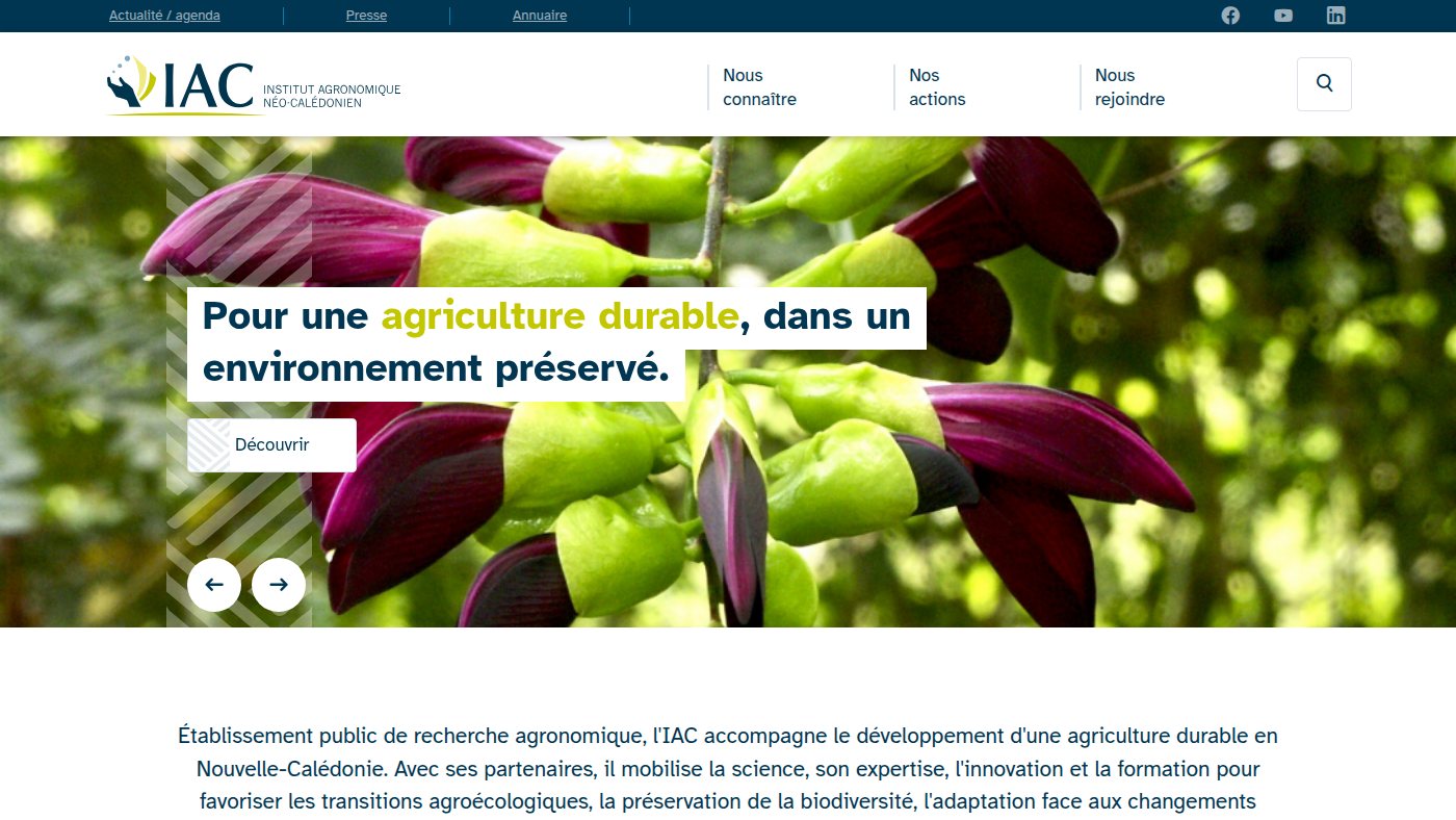 The home page of iac.nc