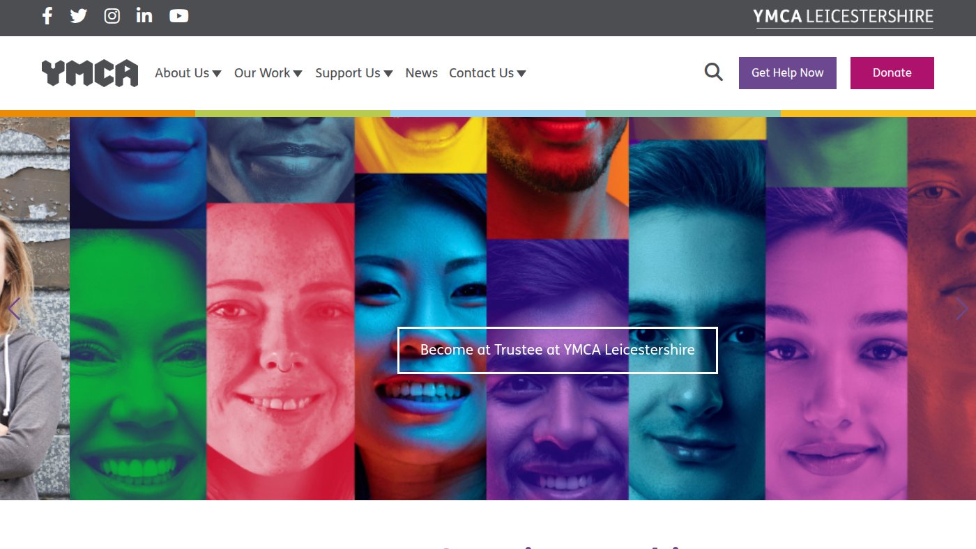 The home page of ymcaleics.org.uk